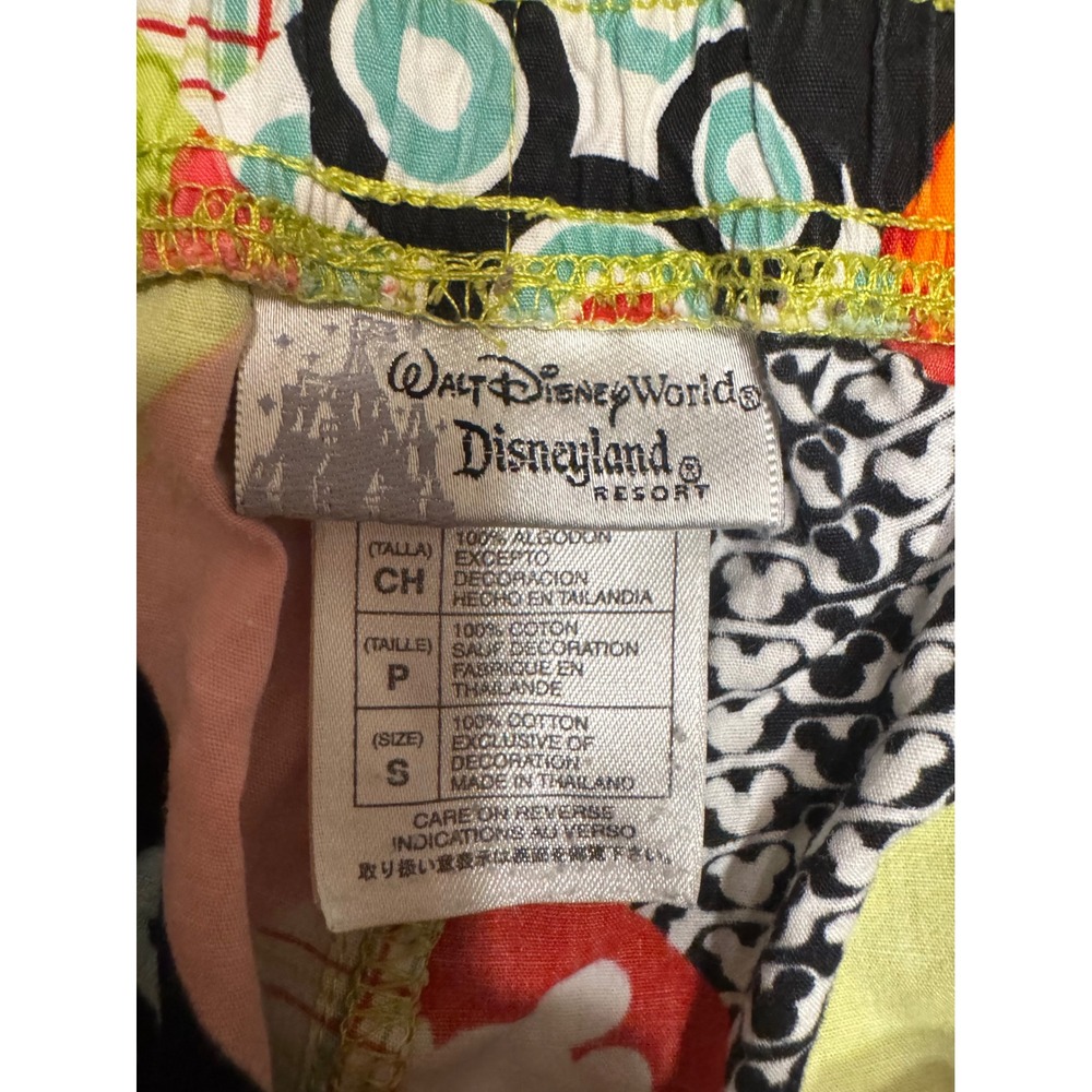 Disney Pajama Pants Colorful Patchwork Print Lounge Sleepwear Drawstring Women's - Picture 6 of 6
